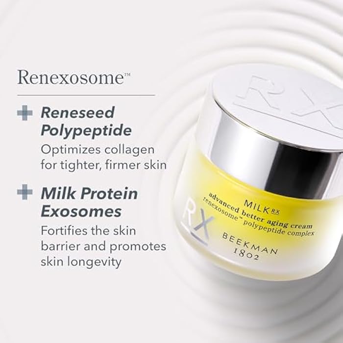 Beekman 1802 Milk RX Advanced Better Aging Face Cream - Goat Milk Protein Exosomes & Polypeptide Facial Moisturizer - Doctor Formulated for Collagen Boosting & Skin Firming - Fragrance Free - Image 4