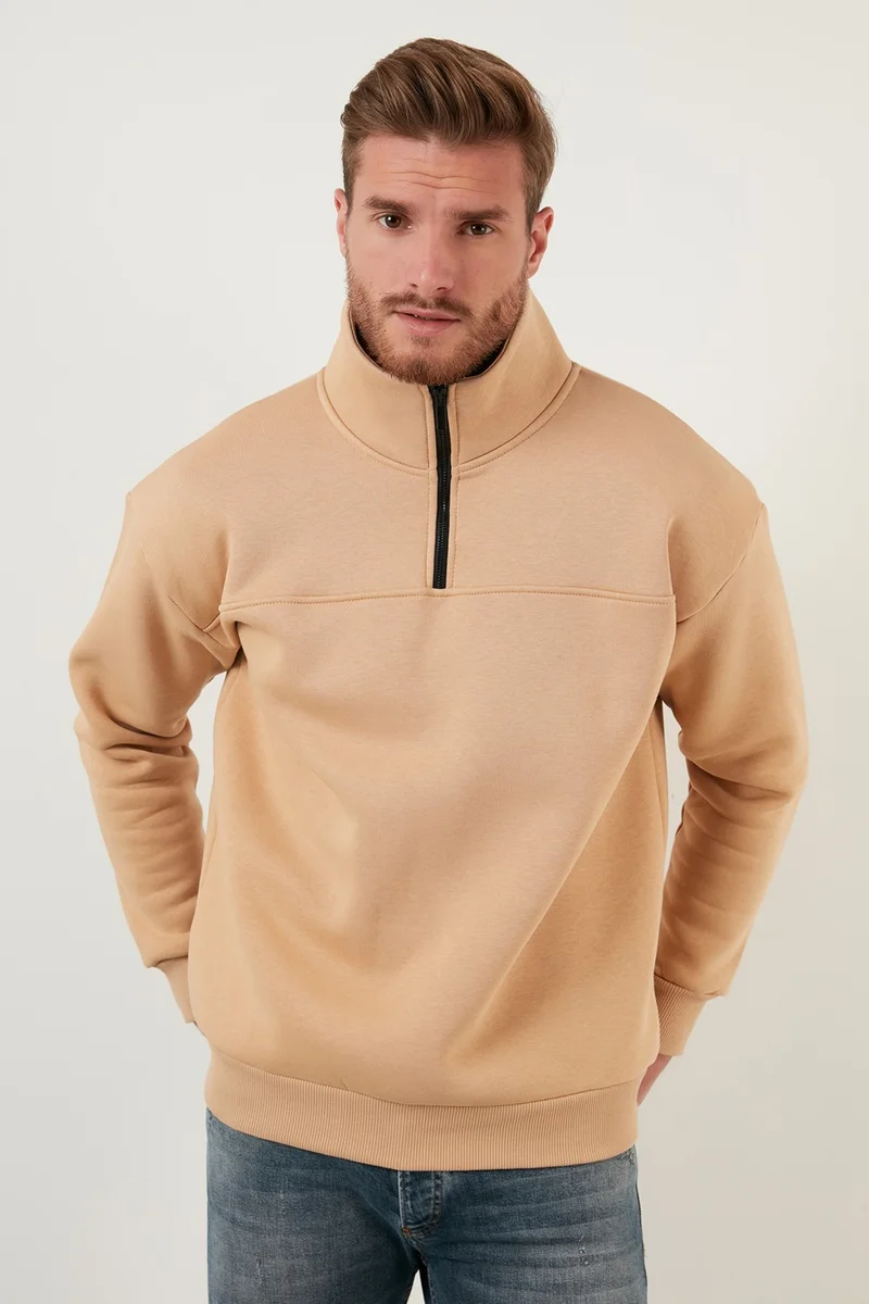 Buratti Regular Fit Cotton Lining Soft Raised Winter Sweat Men's Sweat 59053431