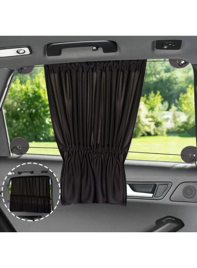 2pcs Car Side Window Sun Shade Curtain Sunblock UV Protection Privacy Blind For Auto Summer - Image 3