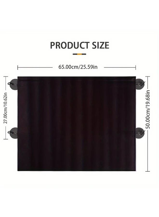 2pcs Car Side Window Sun Shade Curtain Sunblock UV Protection Privacy Blind For Auto Summer - Image 2