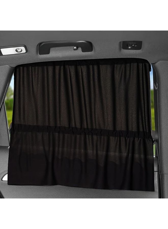 2pcs Car Side Window Sun Shade Curtain Sunblock UV Protection Privacy Blind For Auto Summer - Image 1