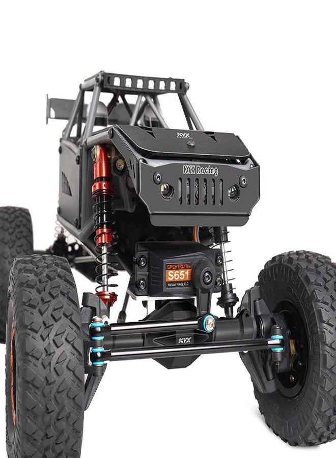 KYX Racing Aluminum Car Body Wing Spoiler Front Grille Face Guard Set Upgrades Accessories for 1/18 RC Crawler Car Axial Capra UTB18 - Image 4