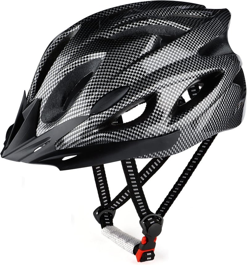 RaMokey Adjustable Bicycle Helmet for Adults with Removable Visor - Black - Image 1