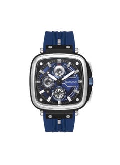 Men's Multifunction Display Watch With Dark Blue Silicone Strap - PWG1014.059