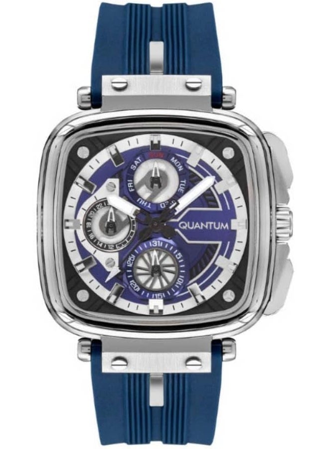 Quantum Powertech Analog Blue Dial Men's Watch-PWG1014.059 - Image 1