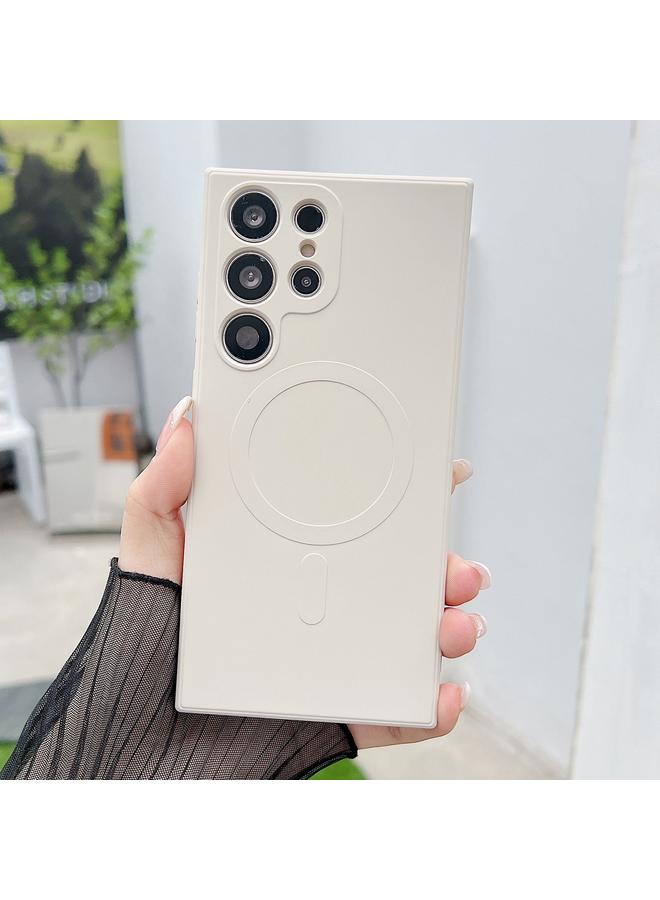 اس-توب جراب لهاتف Samsung Galaxy S23 Ultra 5G بلون سادة من السيليكون السائل المغناطيسي MagSafe - Image 1
