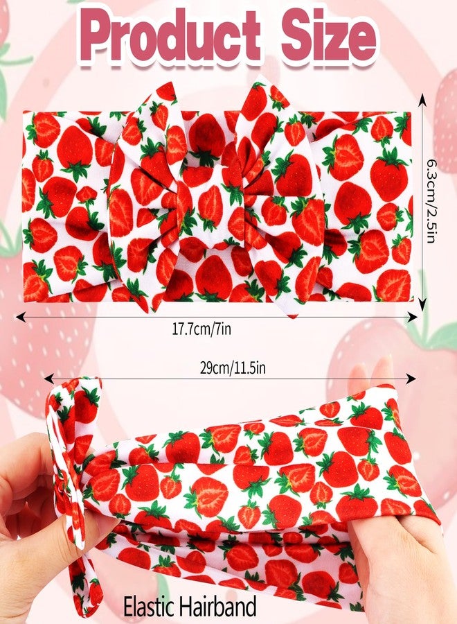 Hapdoo Strawberry Knotted Hairband for Women Girls, Fruits Headband Strawberry Hair Aceessories Non Slip for Sports Yoga, Running, Gym Fitness - Image 2