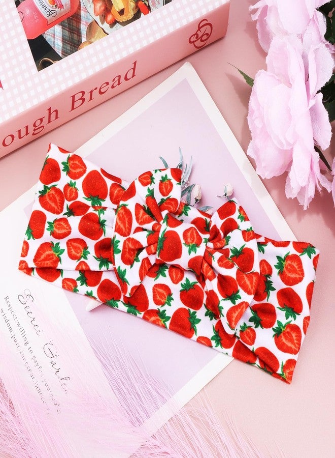 Hapdoo Strawberry Knotted Hairband for Women Girls, Fruits Headband Strawberry Hair Aceessories Non Slip for Sports Yoga, Running, Gym Fitness - Image 4