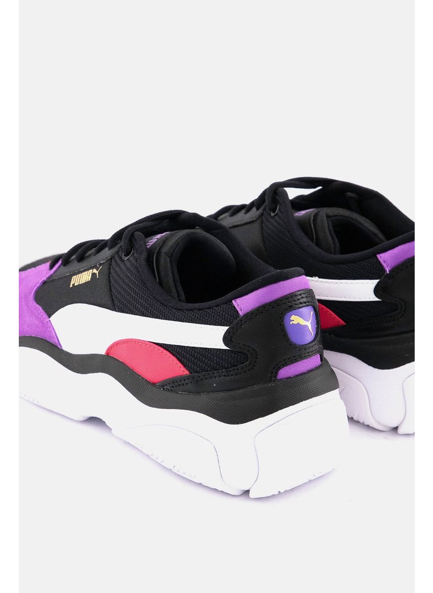 PUMA Women 37127901 Stormy Shoes, Grey and Black and Violet  - Image 4