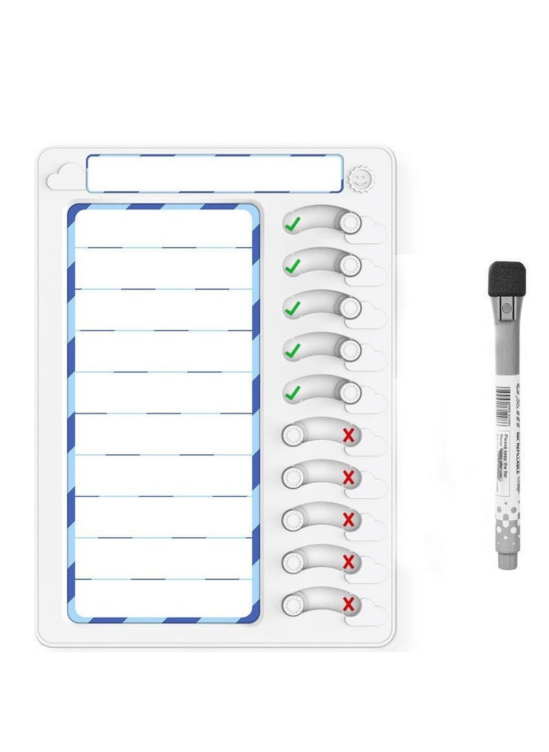 OMEVE - Chore Chart for Kids Sliding Routine Chart, DIY Blank Chore Chart Memo Boards, Home Chore Schedules Memo Checklist Plan Board, Dry Erase Memu Board, Meal Planner Fringe Whiteboard - Image 1