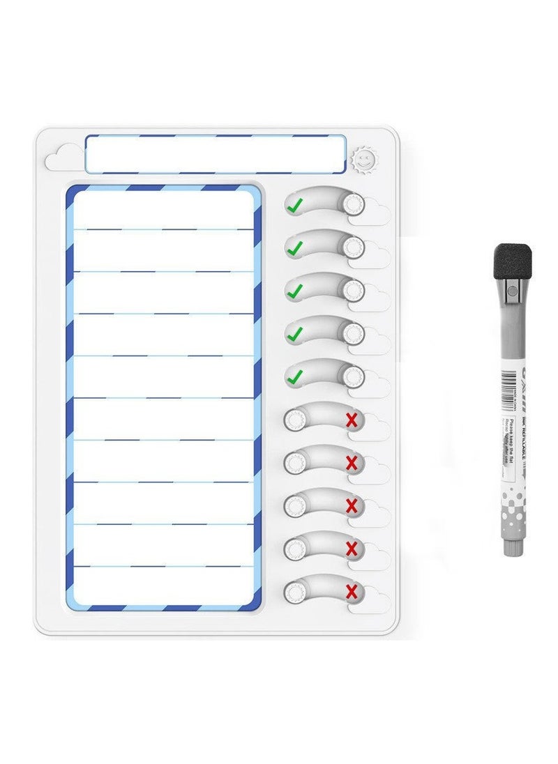 OMEVE - Chore Chart for Kids Sliding Routine Chart, DIY Blank Chore Chart Memo Boards, Home Chore Schedules Memo Checklist Plan Board, Dry Erase Memu Board, Meal Planner Fringe Whiteboard - Image 1