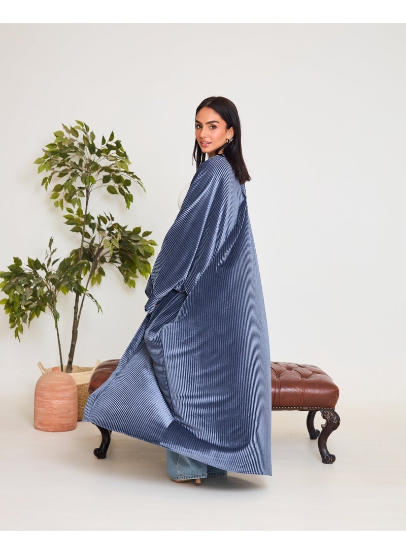 Dresscode Grey Velvet Kaftan - Image 3