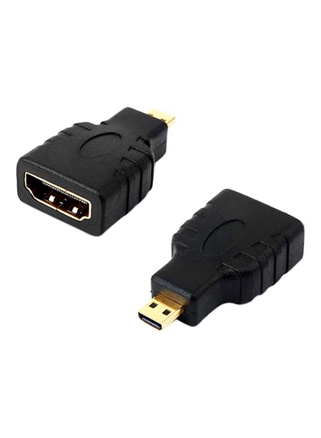HDMI Female to Micro HDMI Male Connector – Black – Ideal for Connecting Portable Devices to HDTV - Image 2