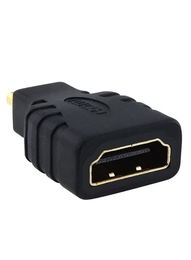 HDMI Female to Micro HDMI Male Connector – Black – Ideal for Connecting Portable Devices to HDTV - Image 3