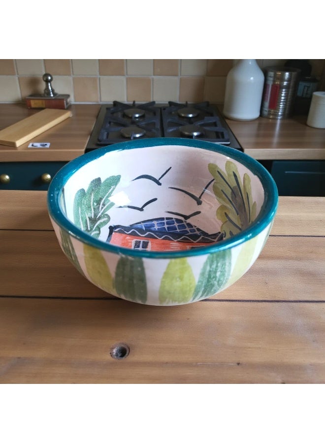 كلور زون بوتري بوله من الفخار و الخزف رسم يدوي للديكور ولتقديم الطعام آمنة للاستخدام في الميكروويف وغسالة الأطباق والفرن، خفيفة الوزن ومقاومة للخدش 10 سم - Image 2