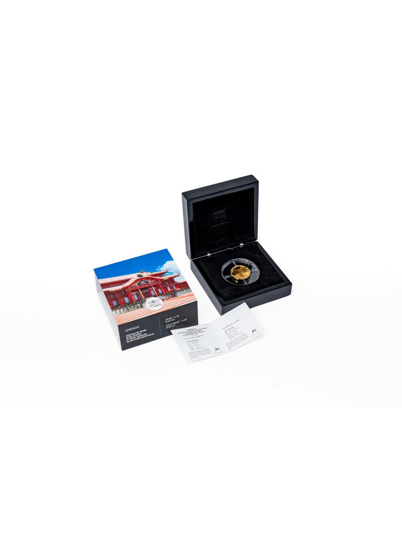 24K Gold France 2025 50 Euro Gold 7.78 g - UNESCO, Shuri Castle and Gusuku Sites of the Ryukyu Kingdom, Proof - Image 2