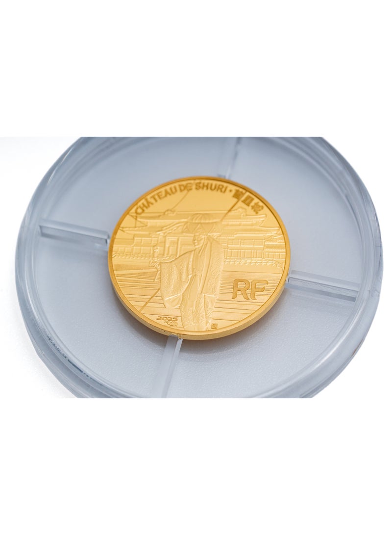 24K Gold France 2025 50 Euro Gold 7.78 g - UNESCO, Shuri Castle and Gusuku Sites of the Ryukyu Kingdom, Proof - Image 4