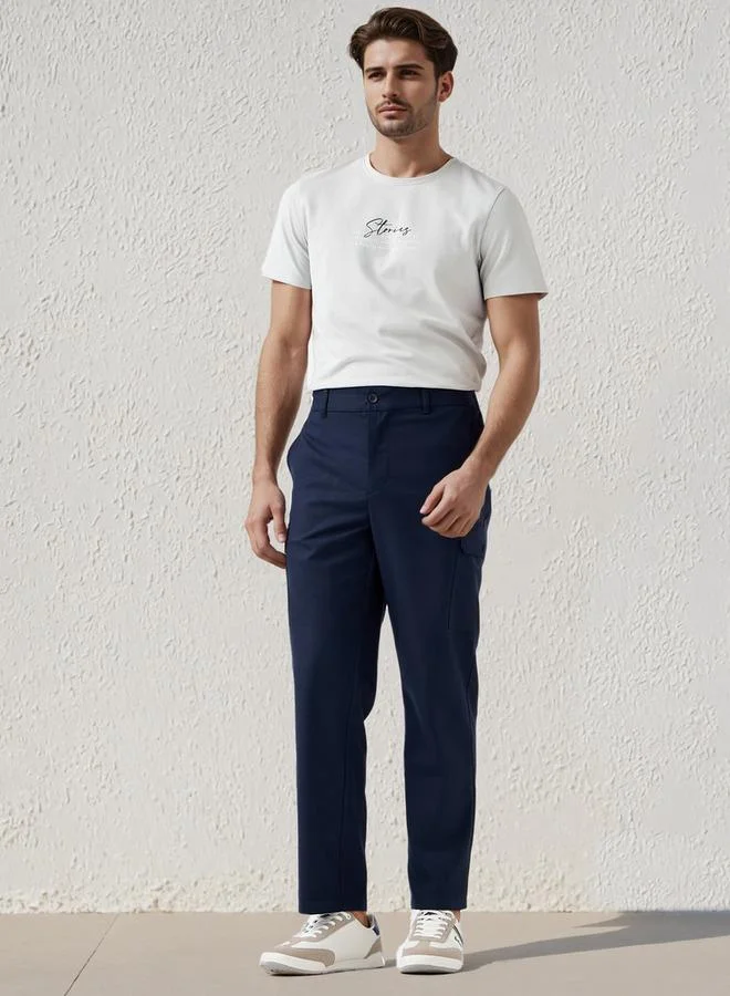 Iconic Iconic Men Slim Fit Crew Neck Short Sleeves Printed T-shirt