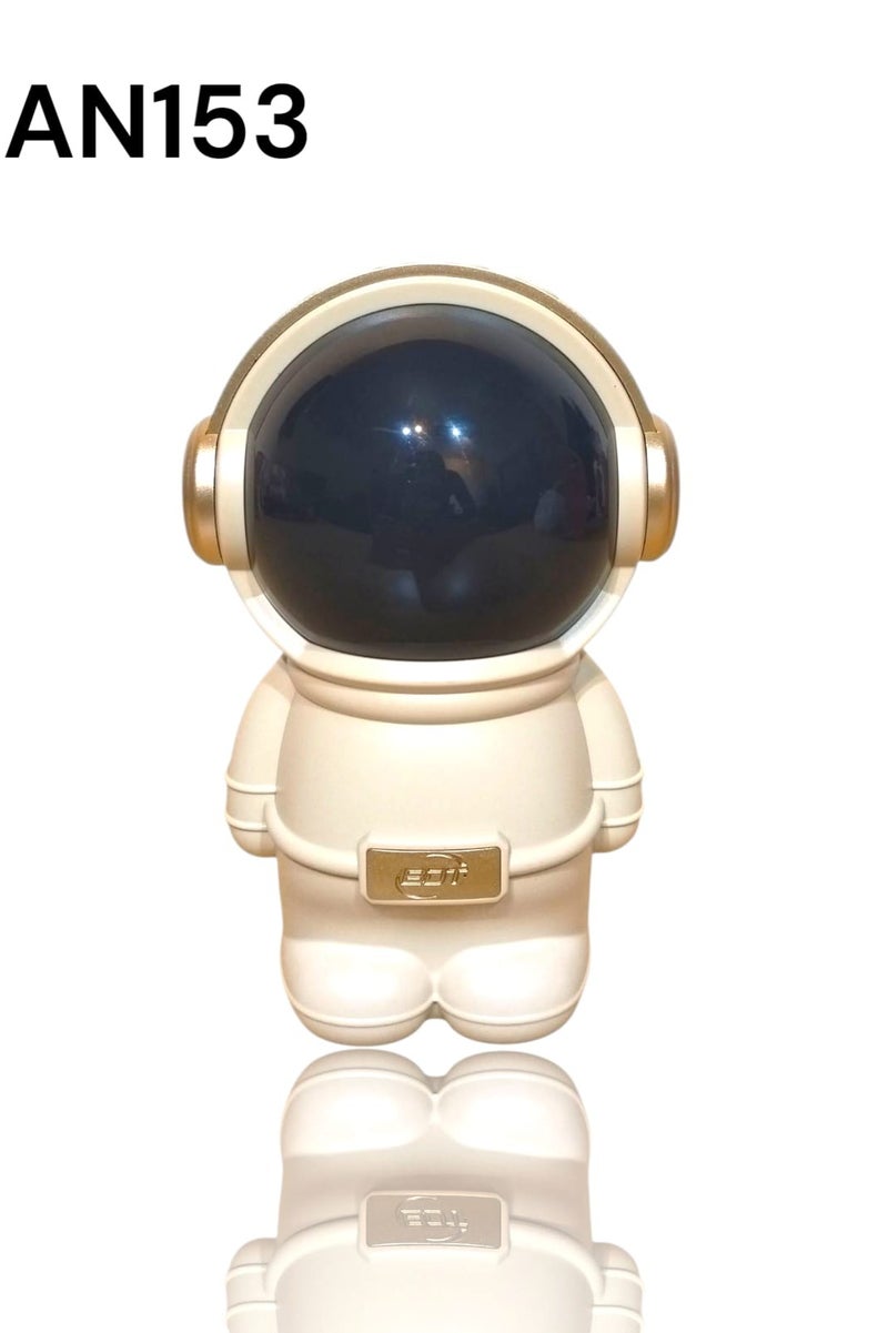 BDT AN153 Heavy Bass Speaker Astronaut RGB 7W Speaker – Type-C Charging, 6-Hour Battery Backup, Multicolor LED Lights for Ultimate Audio Experience Bluthooth Speaker (Astronaut Speaker) - Off White - Image 2