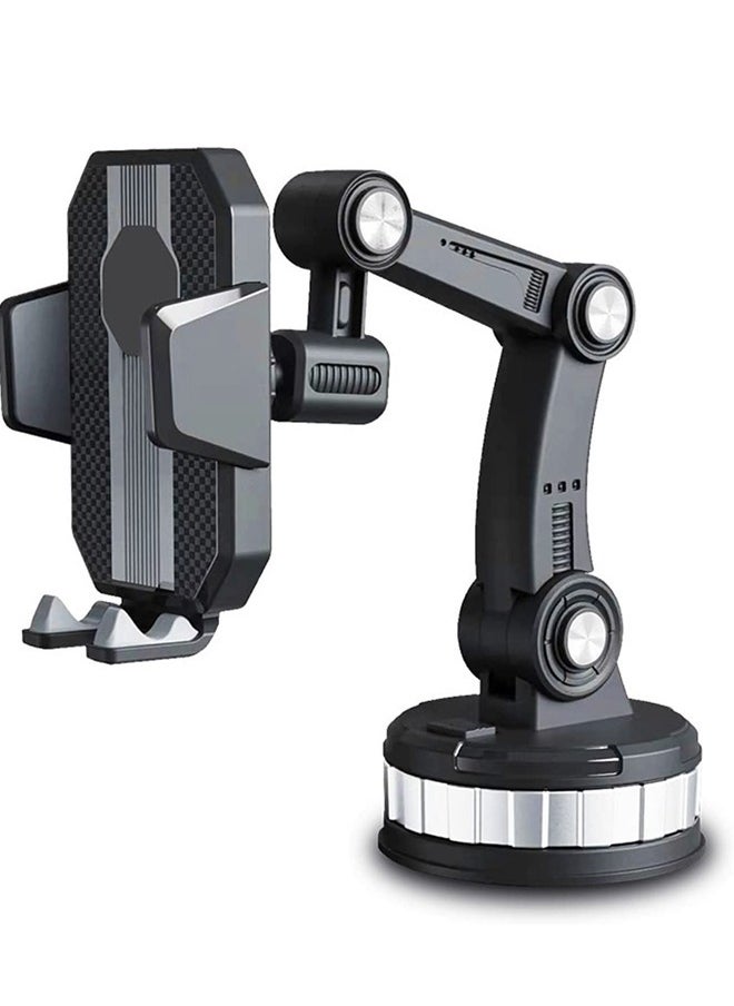 PADOM Padom Car Phone Holder Mount Suction Cup Cell Phone Holder Stand, Universal Dashboard/Windshield/Window Phone Holder One-Button Pop-up Strong Suction Cell Phone Car Mount  - Image 2