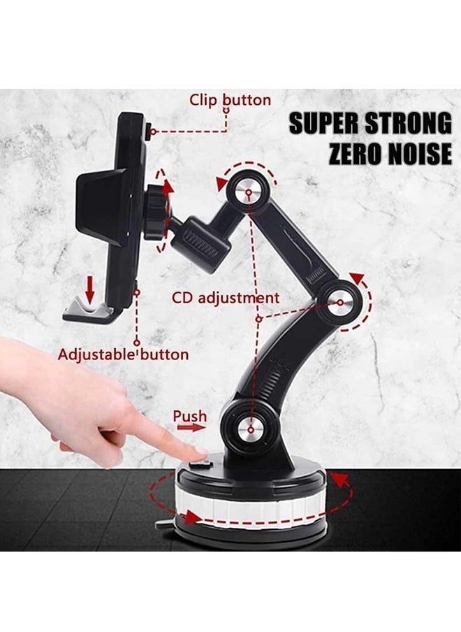 PADOM Padom Car Phone Holder Mount Suction Cup Cell Phone Holder Stand, Universal Dashboard/Windshield/Window Phone Holder One-Button Pop-up Strong Suction Cell Phone Car Mount  - Image 5