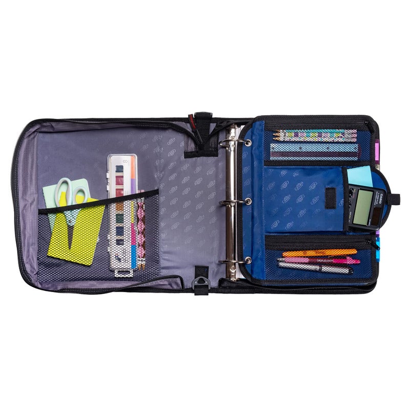 Case It 5-Tab Binder Accessory, 5-colored tabbed, 6 pocket expanding file, fits any standard 3 ring letter size binder, additional zippered mesh pockets for pen storage, ACC-21, Red - Image 4