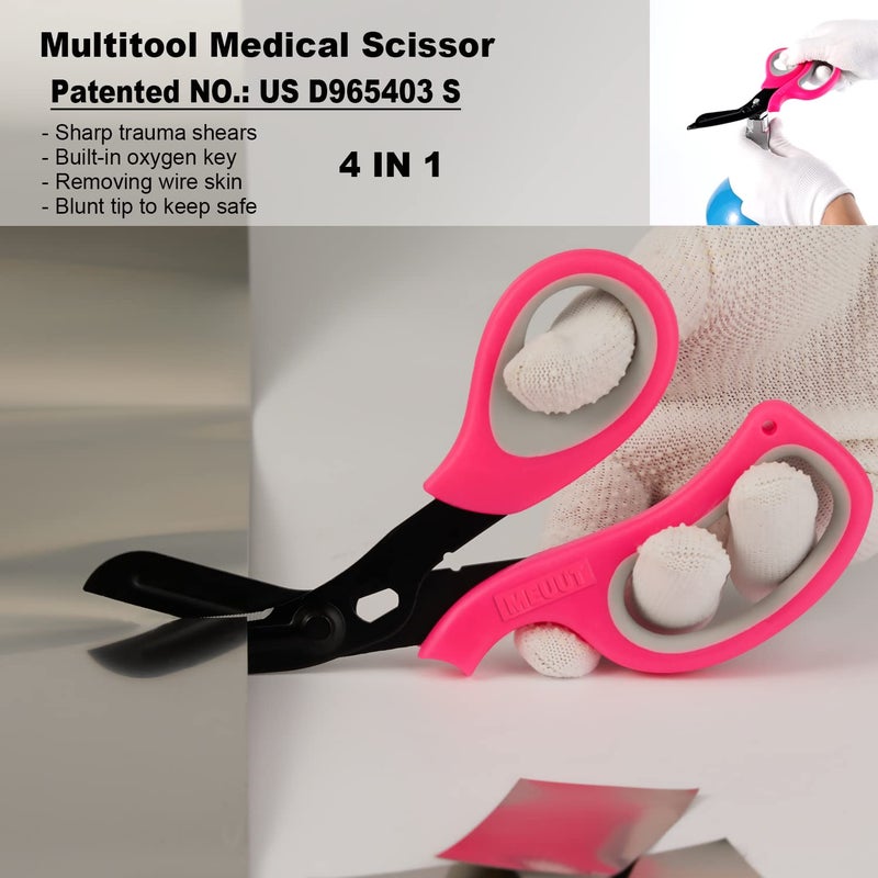 MEUUT 2 Pack Medical Scissors Trauma Shears -8 inch Patented Bandage Scissor Heavy Duty Surgical Grade EMT Scissors for EMT Workers Doctors Nurses - Image 5