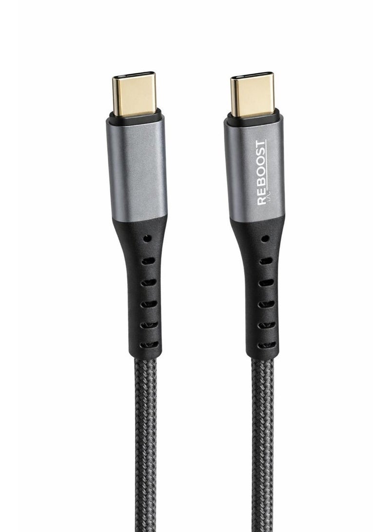 Reboost C to C Fast Charging Cable | 27W Super Fast Charge Support | Fast Charging Cable 27W Power Delivery Support for Type-C Smartphones, Tablets & Compatible Devices - Image 1