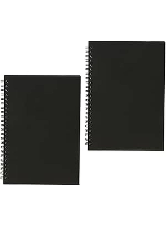 2 Pcs Blank Spiral Sketch Book Journals Notebooks For School Office Student Travel A5 - Image 1