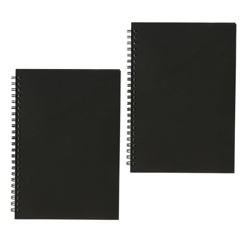 2 Pcs Blank Spiral Sketch Book Journals Notebooks For School Office Student Travel A5 - Image 2