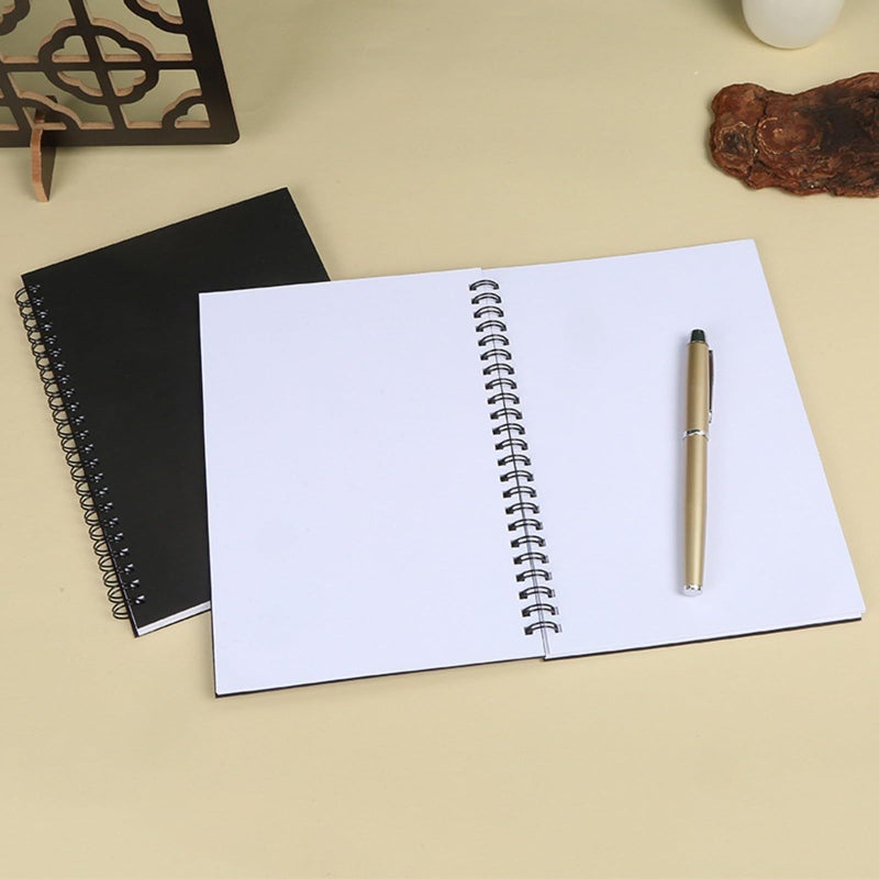 2 Pcs Blank Spiral Sketch Book Journals Notebooks For School Office Student Travel A5 - Image 4
