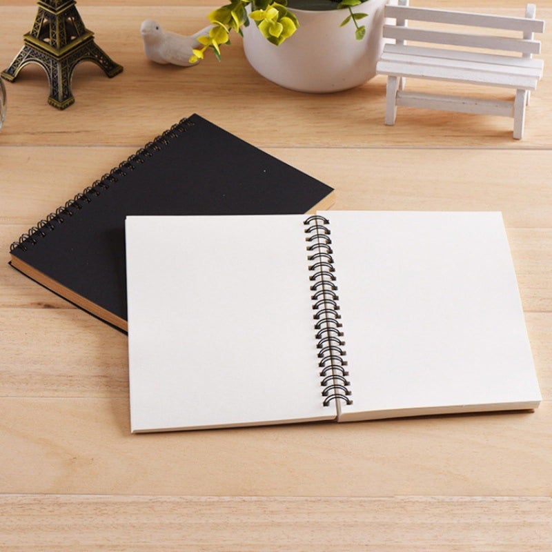 2 Pcs Blank Spiral Sketch Book Journals Notebooks For School Office Student Travel A5 - Image 3