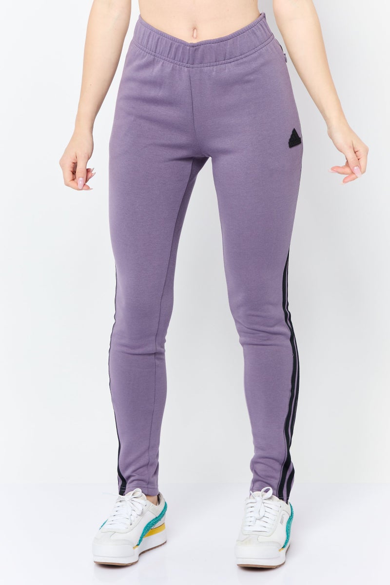 Adidas Women Sportswear Fit Drawstring  Training Track Pants, Purple - Image 1