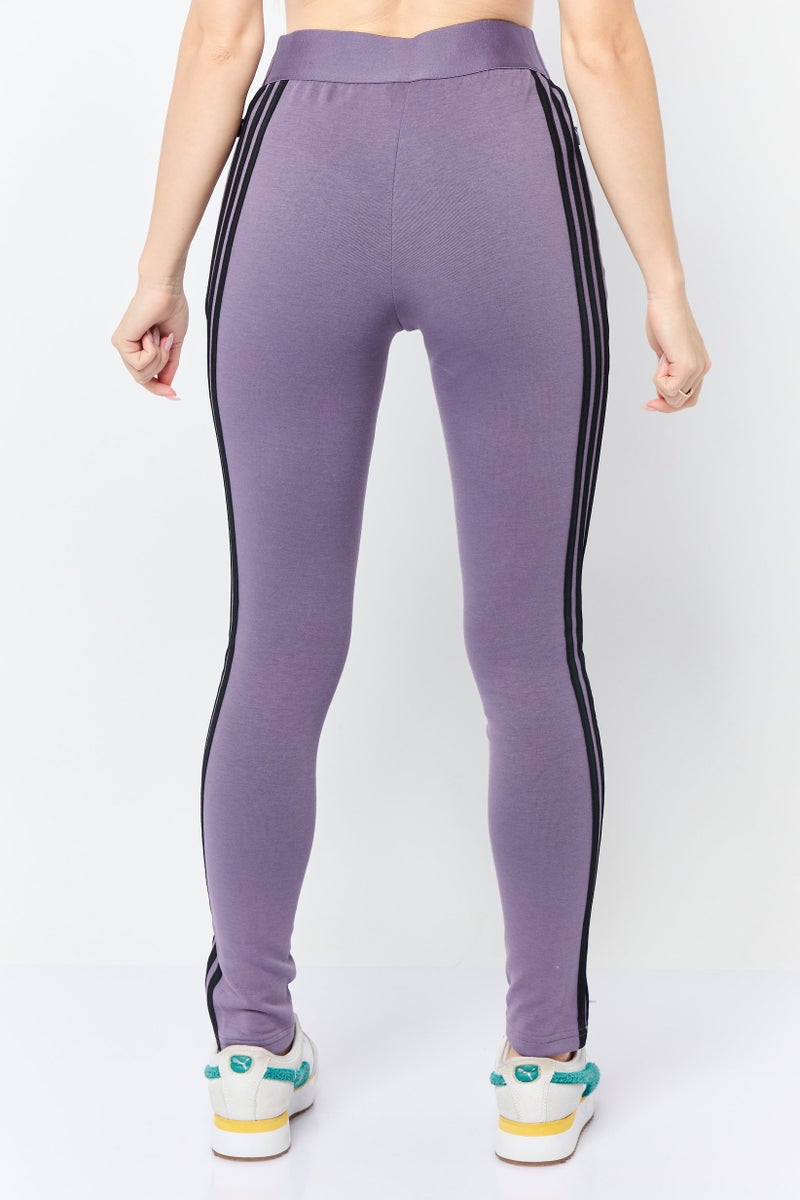 Adidas سروال رياضي نسائي مناسب مع حبل سحب للتدريب، بنفسجي - Image 4