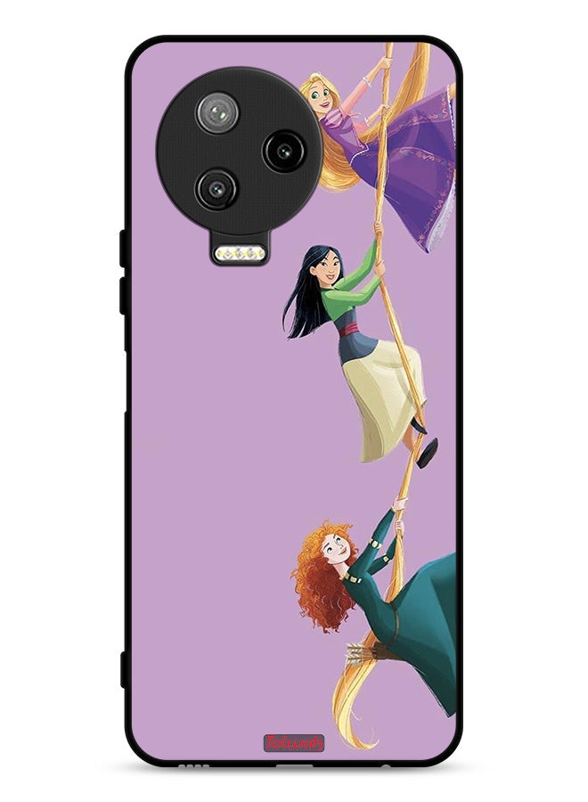 Tolwak Infinix Note 12 Pro 4G Protective Case Cover Girls Climbing Art - Image 1