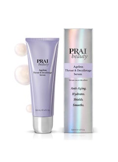 PRAI Beauty Ageless Throat & Decolletage Serum for Instantly Ageless Neck | Neck Firming and Tightening Serum | Anti-Aging Serum that Shields Skin from Damage and Improves Skin Tone + Colour | 4 Oz  - Image 1