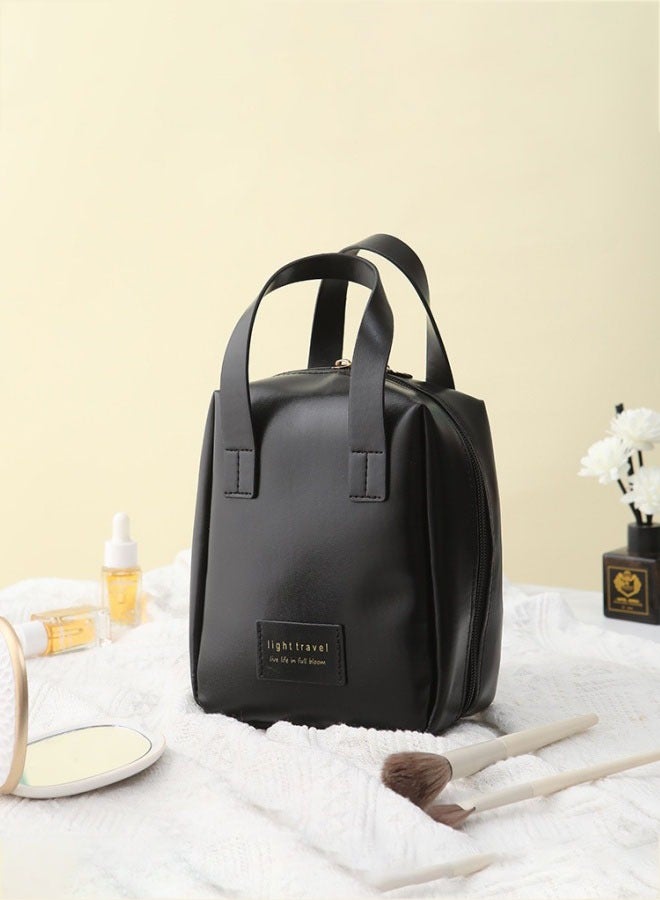 Shell Hand Makeup Bag Travel Portable Cosmetics Black Storage Bag - Image 3