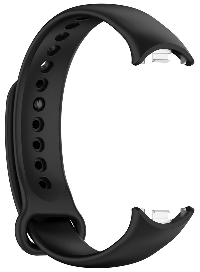 يوك حزام لـ Xiaomi band 9 / band 10 ، سوار استبدال الساعة السيليكون الأسود  - Image 1