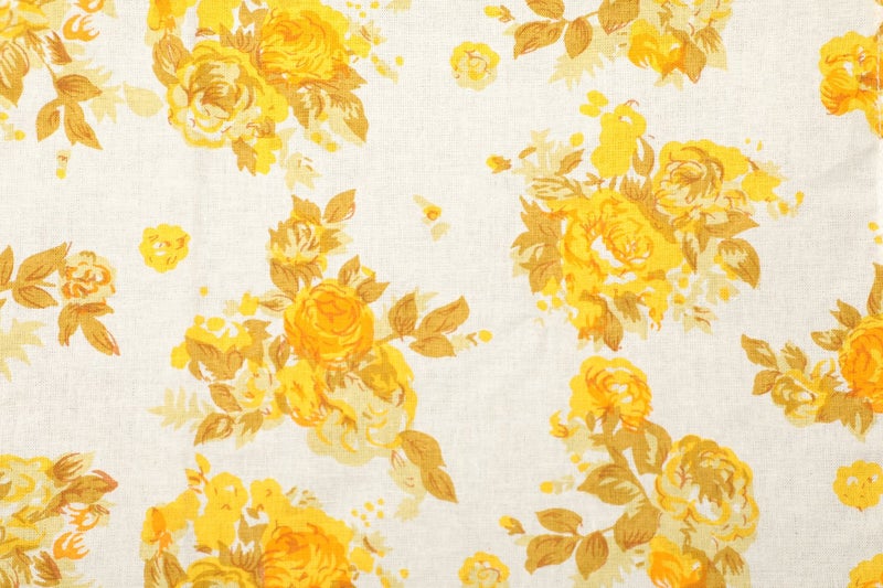 Dekor World Floral Printed Yellow Table Cover (Pack of 1) - Image 4