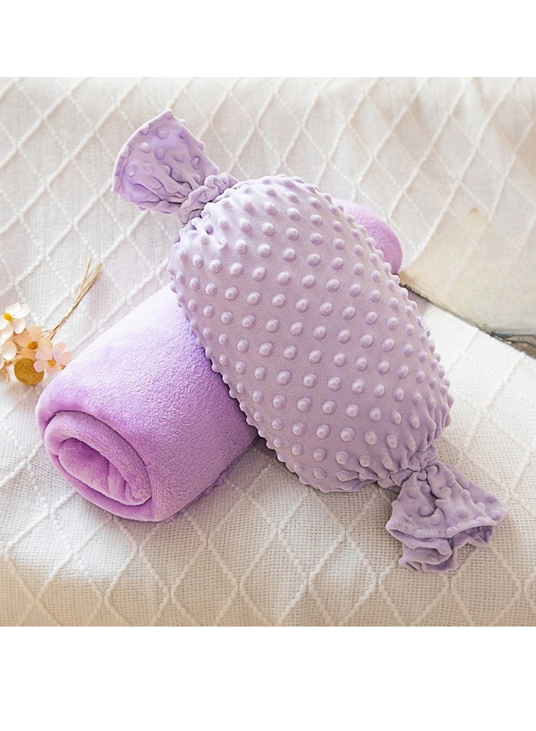 Candy Bean Pillow And Blanket Can Be Used For Both Car And Sofa Cushions, Suitable For Travel, Airplanes, Trains, Beds, Offices, And Rest  - Image 1