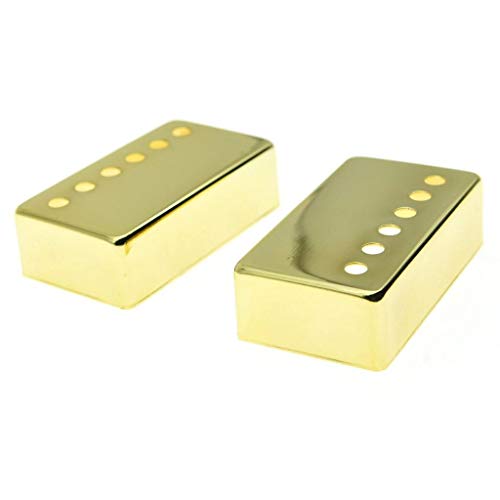 KAISH 2pcs Humbucker Guitar Pickup Cover Brass Humbucker Pickup Covers 50mm/52mm Pole Spacing Pickup Cover For Epi Les Paul Gold - Image 2