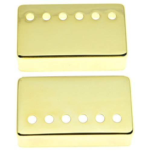 KAISH 2pcs Humbucker Guitar Pickup Cover Brass Humbucker Pickup Covers 50mm/52mm Pole Spacing Pickup Cover For Epi Les Paul Gold - Image 1