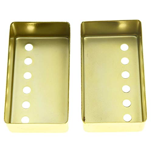 KAISH 2pcs Humbucker Guitar Pickup Cover Brass Humbucker Pickup Covers 50mm/52mm Pole Spacing Pickup Cover For Epi Les Paul Gold - Image 4
