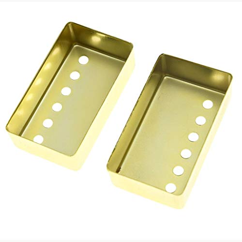 KAISH 2pcs Humbucker Guitar Pickup Cover Brass Humbucker Pickup Covers 50mm/52mm Pole Spacing Pickup Cover For Epi Les Paul Gold - Image 3