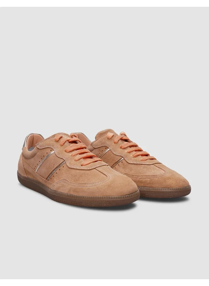 Cabani Light Orange Suede Lace-Up Women's Sneaker