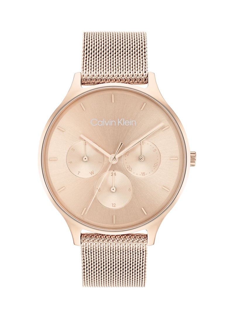 CALVIN KLEIN Timeless Mesh Mf Women's Gold Watch 25200102 - Image 2