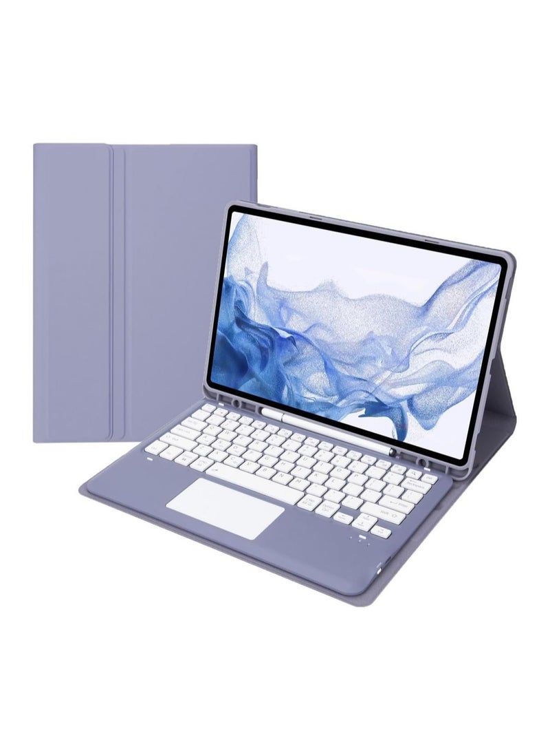 Touchpad Keyboard Case Compatible with Samsung Galaxy Tab S10 FE Plus 13.1-inch 2025 (Model: X620/X626B), Magnetic Removable Wireless Keyboard Cover with Pen Holder