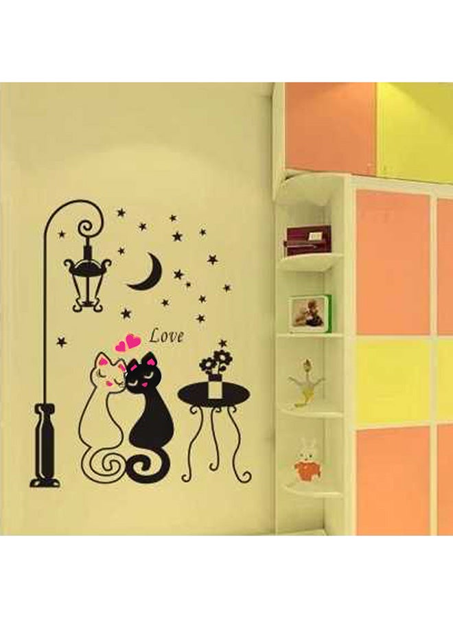 ANSELF Art Design Home Decoration Wall Decor Cute Cat Couple Sticker Black 60x33cm - Image 2