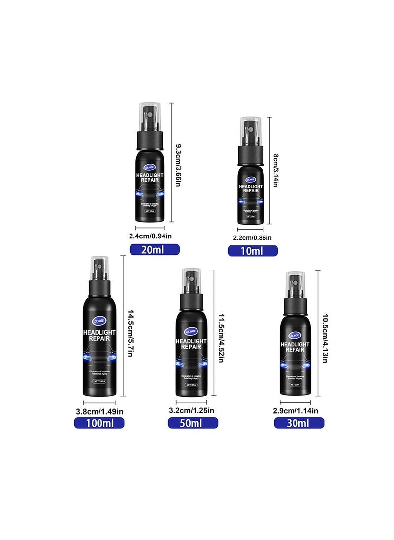 OUHOE Car Headlight Repair Fluid, Convenient Portable Auto Headlight Restoration Liquid, Long Lasting Innovative Headlight Repair Polish, Scratch Removal Spray for Head Light Lens, (1pc 100ml + Sponge)  - Image 5