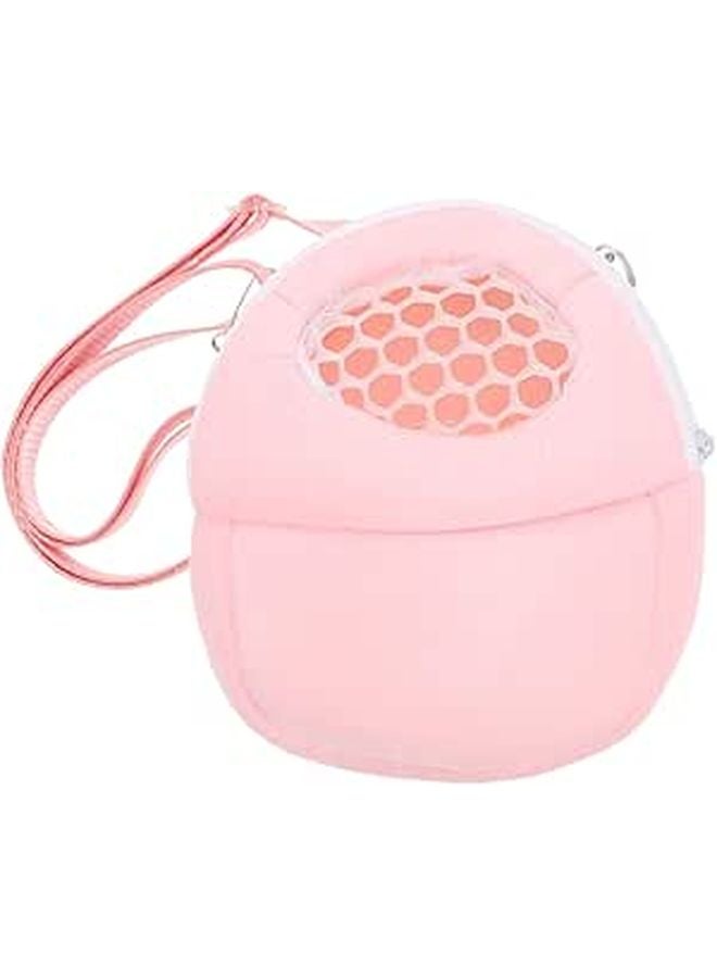 Small Animal Carrier Shoulder Bag with Breathable Mesh Large Pink Travel Case for Hamster Rat Rabbit Outdoor - Image 1